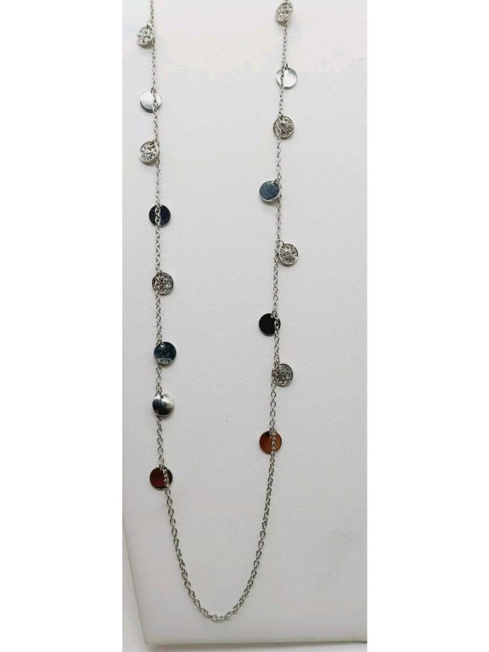 Cato Necklace & Earrings Silver Tone Rhinestones Metal Beads